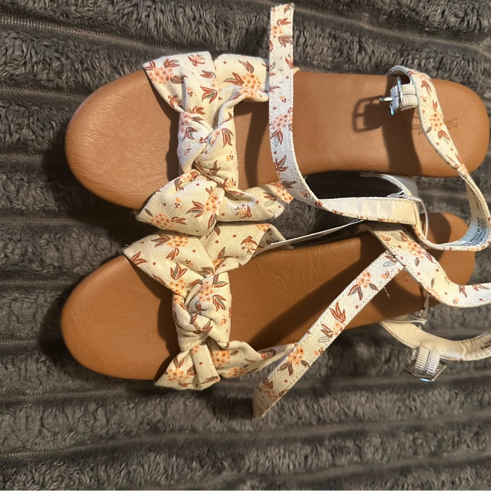 Universal Thread Floral Tan Sandals